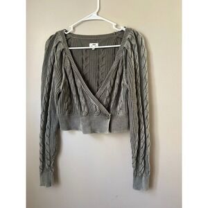 SOLD


Aerie Cable Knit Wrap Cropped Cardigan Sweater Green Academia Cozy